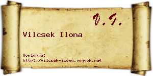 Vilcsek Ilona névjegykártya
